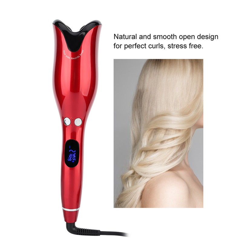 Anti scald Hair Curler Automatic Curling Iron Prevent Tangles LCD