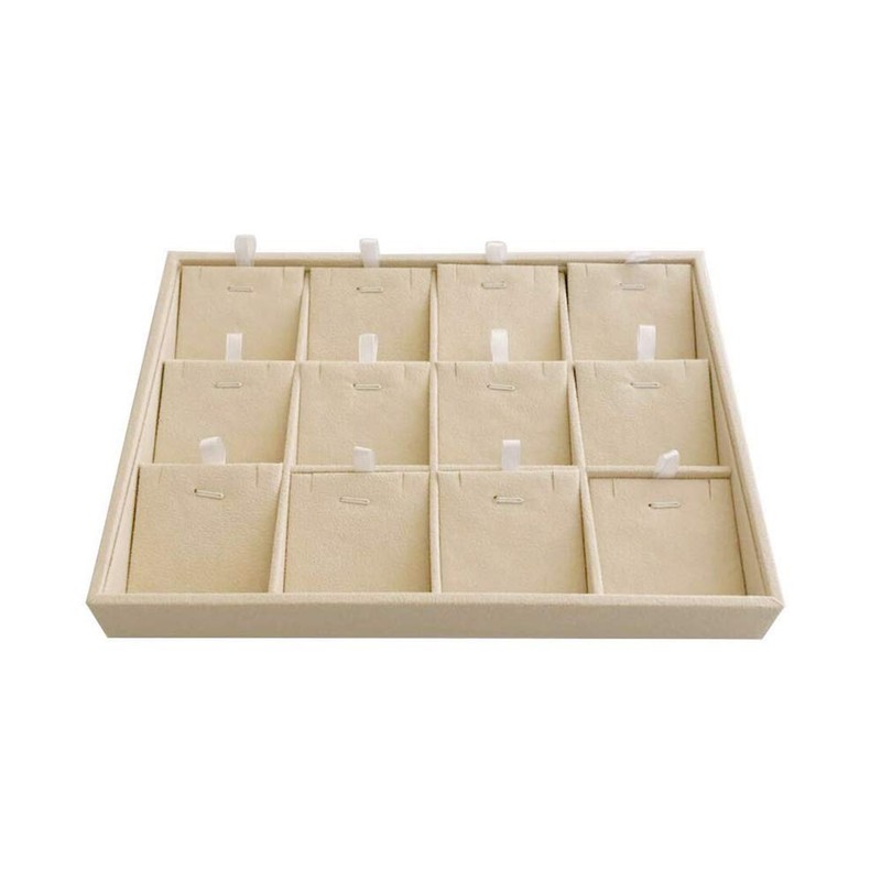 Svea Display Premium Grade Beige Velvet Jewelry Organization Tray for