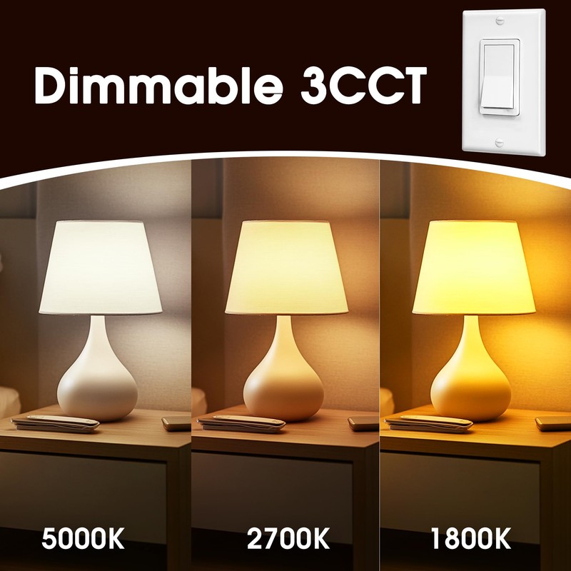 Briignite LED Light Bulbs, Warm Light Bulb 9W Equivalent 60W,