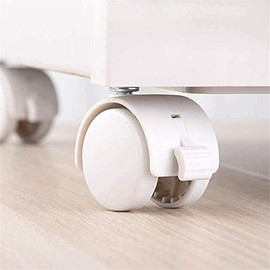 Casters for Moving Furniture Office Chair Roller Castor Wheels Threaded Stem Caster Wheel One Set Of Universal Wheels Plastic Storage Box (4 Pcs) (Color White) (White) (Black)