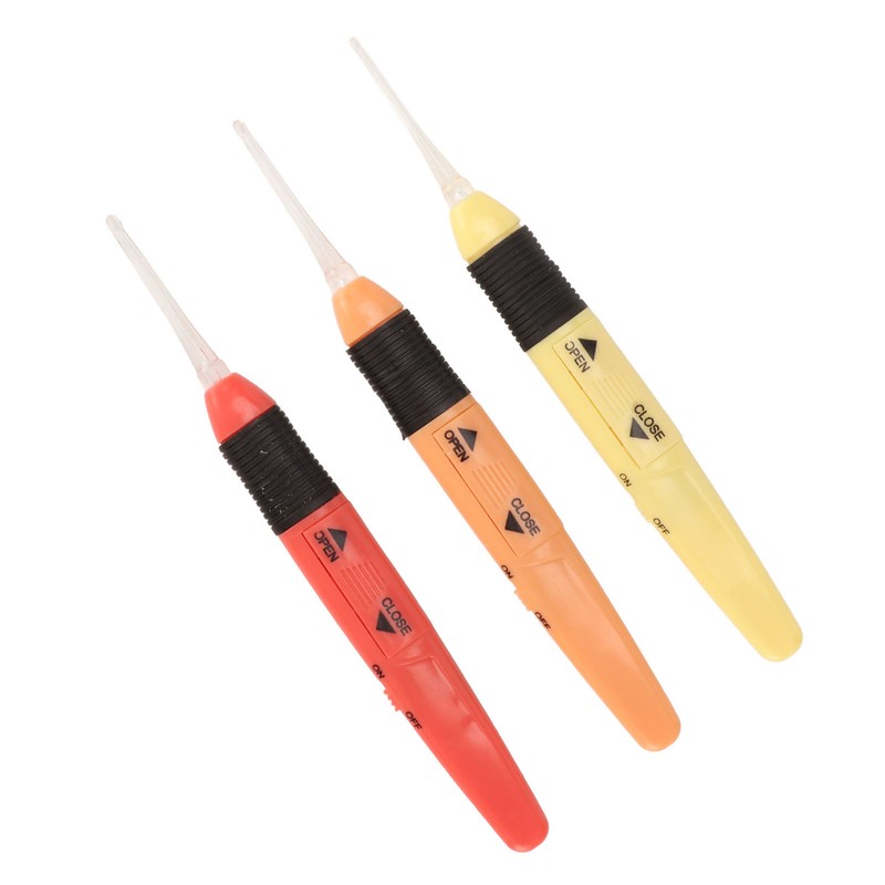 3 Pcs Lighted Crochet Hooks Set 2.5mm 3.0mm 3.5mm Lightweight