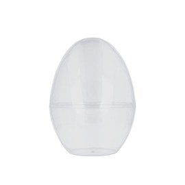 Clear Plastic Egg with Base 2 Parts 12cm