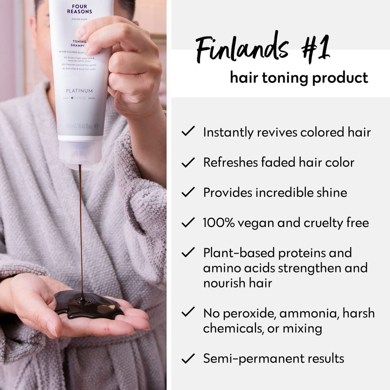 Four Reasons Colour Mask Toning Shampoo Platinum Colour 250 ml