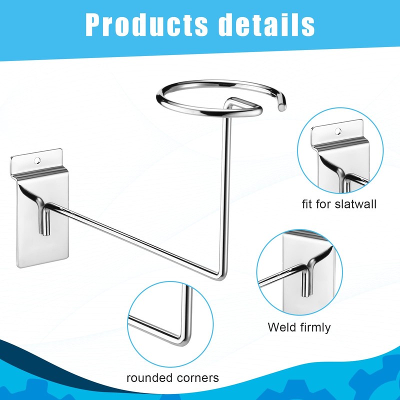 Kigley 6 Pcs Hat Display Wall Mount, Metal Hat Helmet