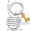 QMVMV Inspirational Giraffe Lover Keyring - Always Stand Tall You
