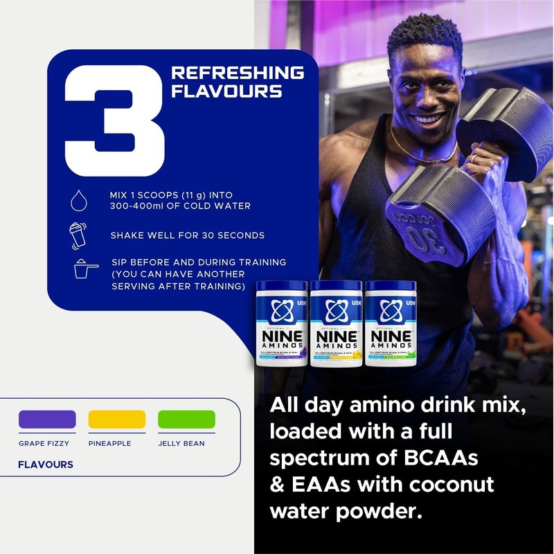 USN Nine Aminos – BCAA Amino Acids & EAA Essential