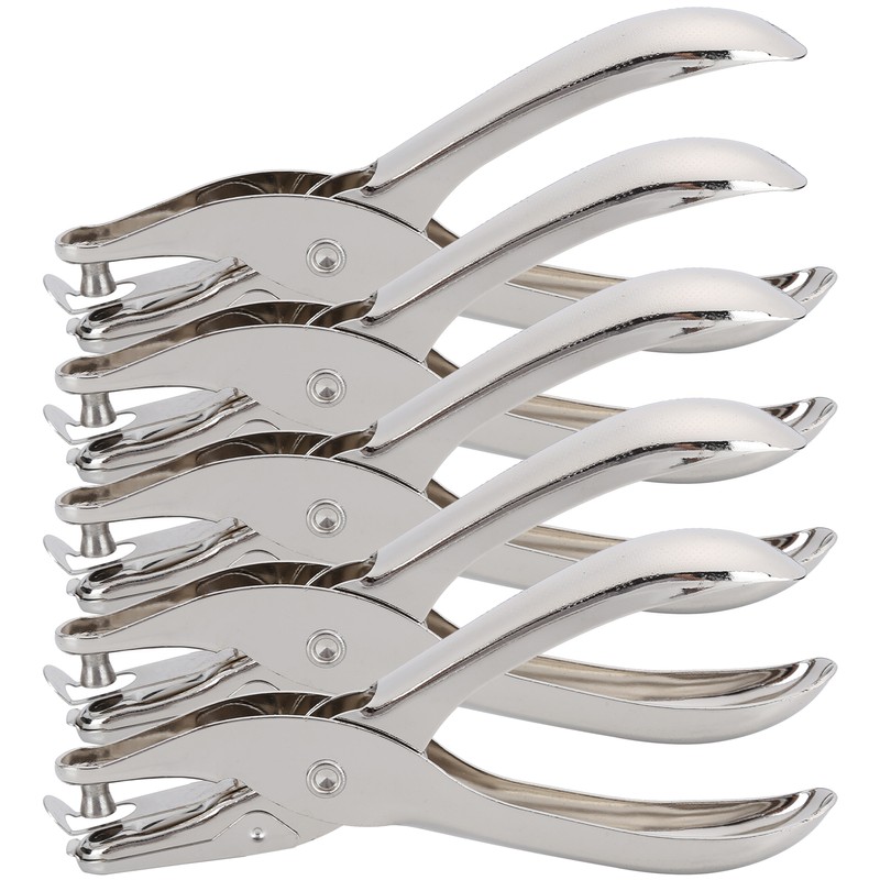 5Pcs Hole Punch HandHeld Single Side Classic Office Paper Ticket