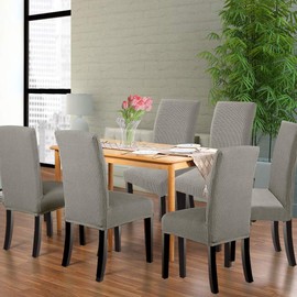NORTHERN BROTHERS Dining Room Chair Slipcovers Dining Chair Covers Parsons Chair Slipcover Stretch Chair Covers for Dining Room Set of 4,Taupe