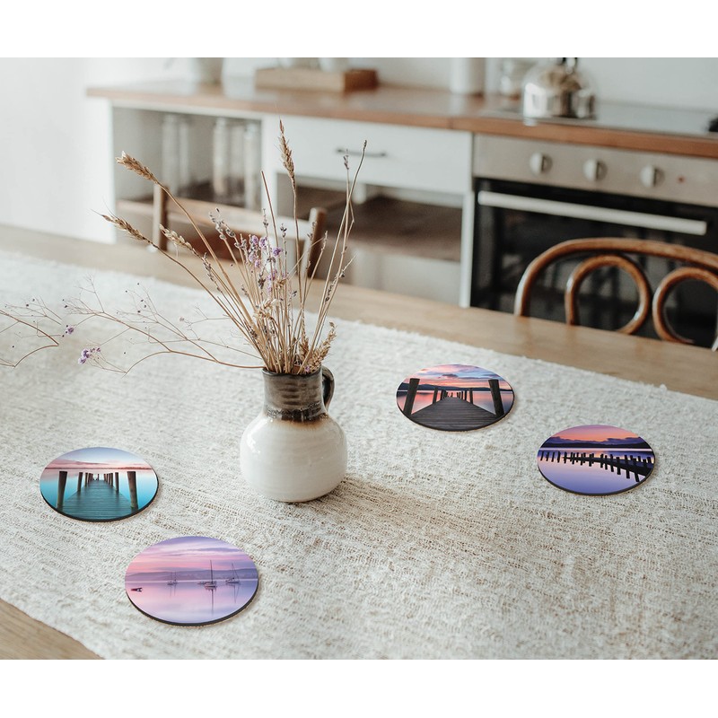 4 x Round Lake District Coasters - England GB Travel
