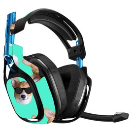 MightySkins Skin Compatible with Astro A50 3rd Generation Gaming Headset - Cool Corgi Protective, Durable, and Unique Vinyl Decal wrap Cover Easy to Apply, Remove, and Change Styles Made in The USA