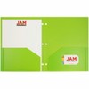 JAM PAPER Heavy Duty Plastic 3 Hole Punch School Folders