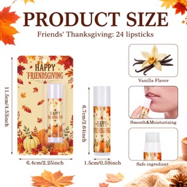 24 Set Friendsgiving Gift Bulk Thanksgiving Lip Balm Bulk