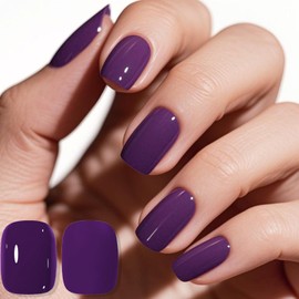 AHAMIOU 10ML Gel Nail Polish Pure Sheer High Gloss Soak Off Gel Polish UV/LED Cure Easy Apply Non-Toxic Nail Art Manicure Salon DIY at Home for Women,Purple