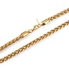 HZMAN 4.0mm Stainless Steel Gold Wheat Chain Necklaces for Men
