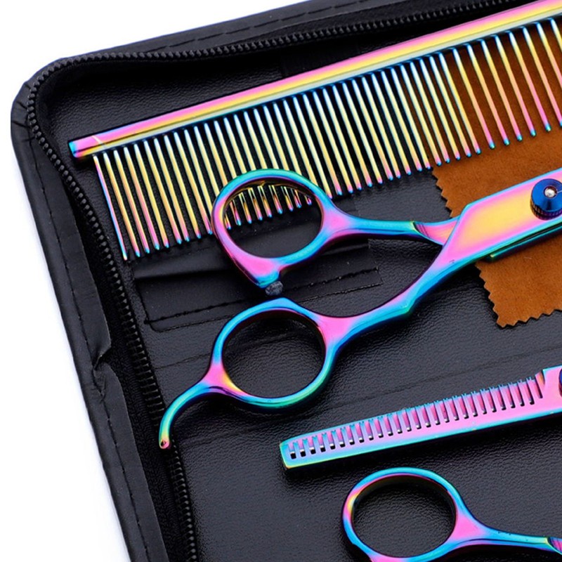 Pet Hair Scissors Professional Stainless Steel Trimming Colorful Safety Pet