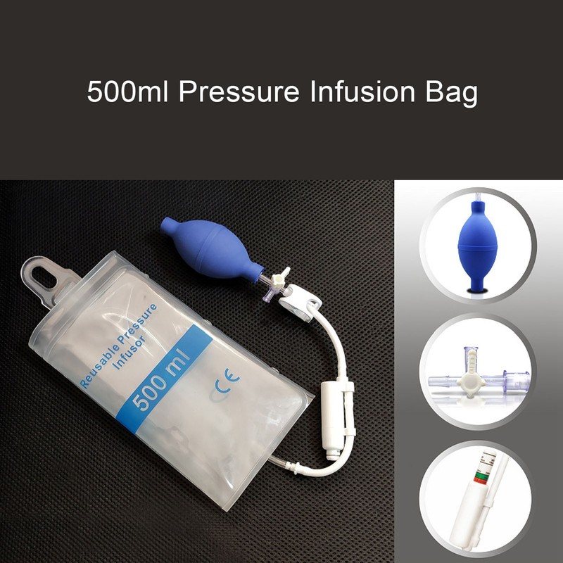 500ml Pressure Infusion Bag Transparent Pressure Infuser Bag for Patient