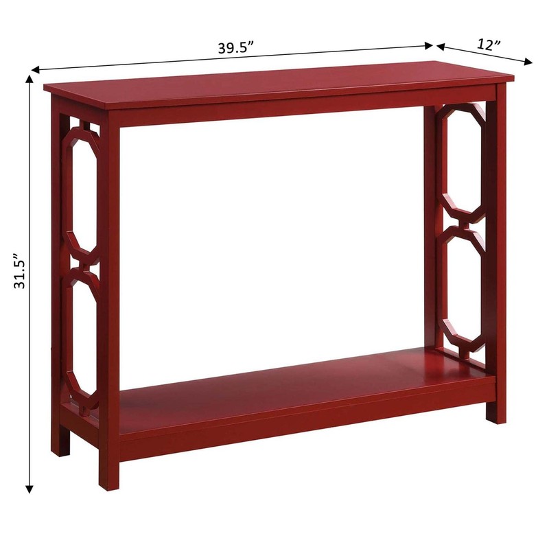 Convenience Concepts Omega Console Table, Cranberry Red