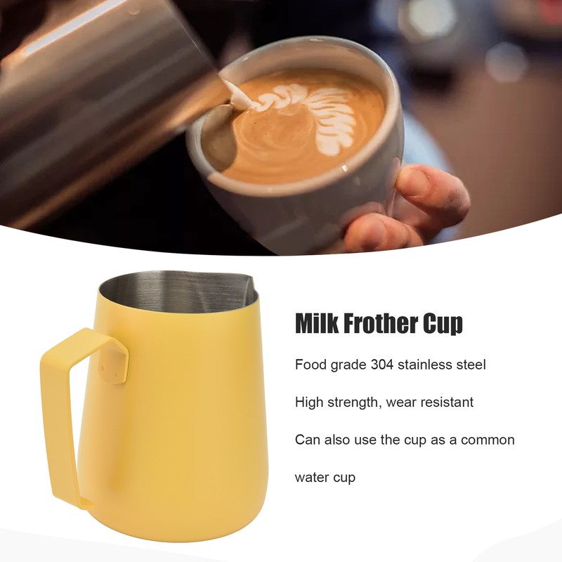 Milk Frothing Pitcher Thickened Frother Cup 450ml with Pointed Spout