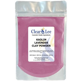 ClearLee Kaolin Lavender Clay Cosmetic Grade Powder - Unscented Natural Powder - Great For Skin Detox, Rejuvenation, and More - Heal Damaged Skin - DIY Clay Face Mask - Size: 1 lb