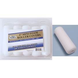 MBS Premium 10pc High Density Mini 4" Foam Rollers Glue Epoxy Paint Stain