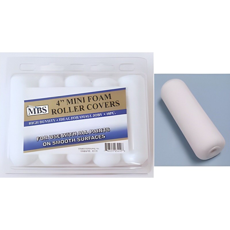 MBS Premium 10pc High Density Mini 4" Foam Rollers Glue