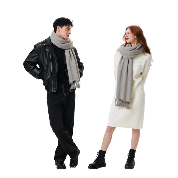 WAMSOFT Winter Wool Scarf Shawl Wraps for Women Thick Solid