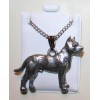 Pit Bull Terrier Pitbull Fine Pewter Pendant w Chain Necklace