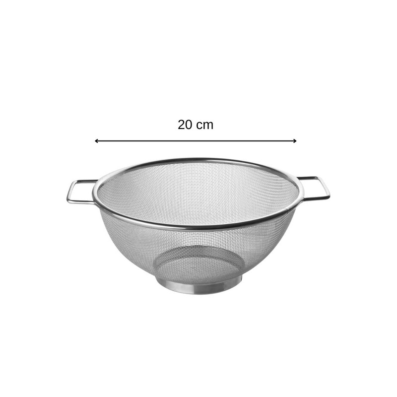 Fackelmann Stainless Steel Fine Mesh Kitchen Sieve/Colander (Diameter: 20 cm)