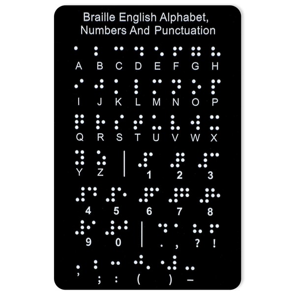 Braille Alphabet Board with Raised Dots, Numbers & Punctuation Learning