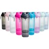 SmartShake Slim Multi-Storage Shaker Bottle 500ml - Gunsmoke