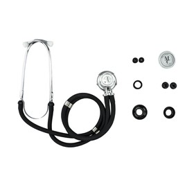 1x Rappaport Double Tube Stethoscope with Accessories, Colour: Black by the Company Vitamed Matthias Quinger