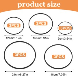 guduling 15 Pcs Fish Feeding Ring.Aquarium Floating Plant Corral,5 Sizes of Aquarium Feeding Ring, Floating Plant Corral for Intercepts Floatings Plants,Fish Feedings Ring(Black)