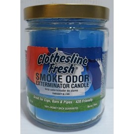 Smoke Odor Exterminator 13 oz Jar Candles Assortment Two Fragrances Bundle Clothesline Fresh/Potpaya.