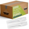 2000 Individually Wrapped Plastic Forks | Bulk Individual Wrapped Disposable