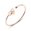 Nurse Bracelet, AILUOR Heartbeat EKG Adjustable Silver Gold Open Cuff
