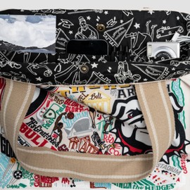 Catstudio New York University Collegiate Tote Bag, Large Canvas Tote Bag, Reusable Grocery Bags for Women, Printed Canvas Bags, Housewarming Gifts, Couple Gifts