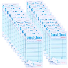 ZPARIK 24 Pack Guest Checks Books for Servers Server Note Pads, Waitress Notepad for Restaurants, Waiter Checkbook, Paper Checks 50 Sheets/Pack, 1200 Total Tickets Green