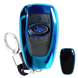 MKMC Smart Key Case Cover Subaru Impreza Forester Legacy Crosstrek wrx Accessories Custom Parts, blue