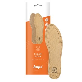 KAPS PECARI Cork Shoe Insoles Made of Vegetable Tanned Sheepskin Leather and Cork (37 EUR / 4 UK/Women)