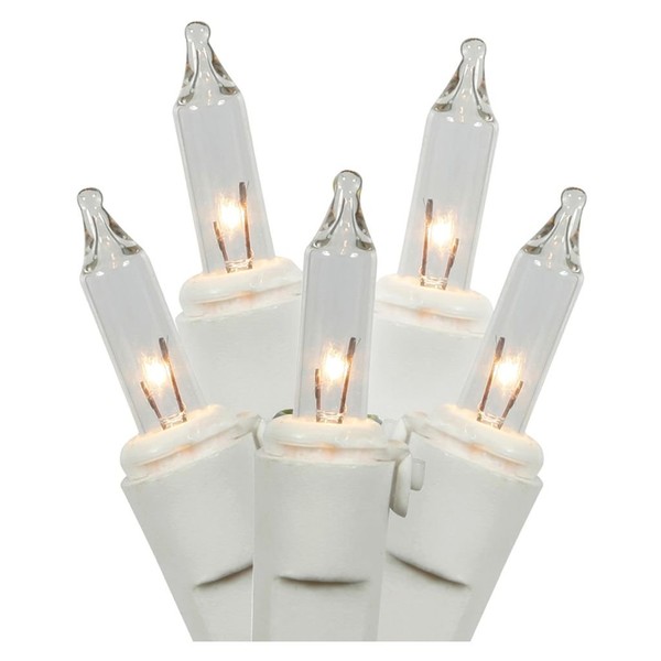 LiteSource 00888 - 15 Light White Wire Clear Battery Operated
