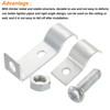 uxcell L Shaped Standoff Pipe Clamp Strap Fit for 3/4"