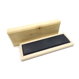 Genuine Surgical Black (Extra Fine) Arkansas Novaculite Knife Sharpening Bench Stone in Wood Box 8” x 2” x 1/2” (Surgical Black (Ultra Fine))