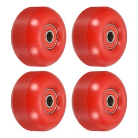 PATIKIL 52mm Skateboard Wheels with Bearings, 4 Pack Street Wheels for Skateboards Cruiser Wheel Replacement 95A, Red