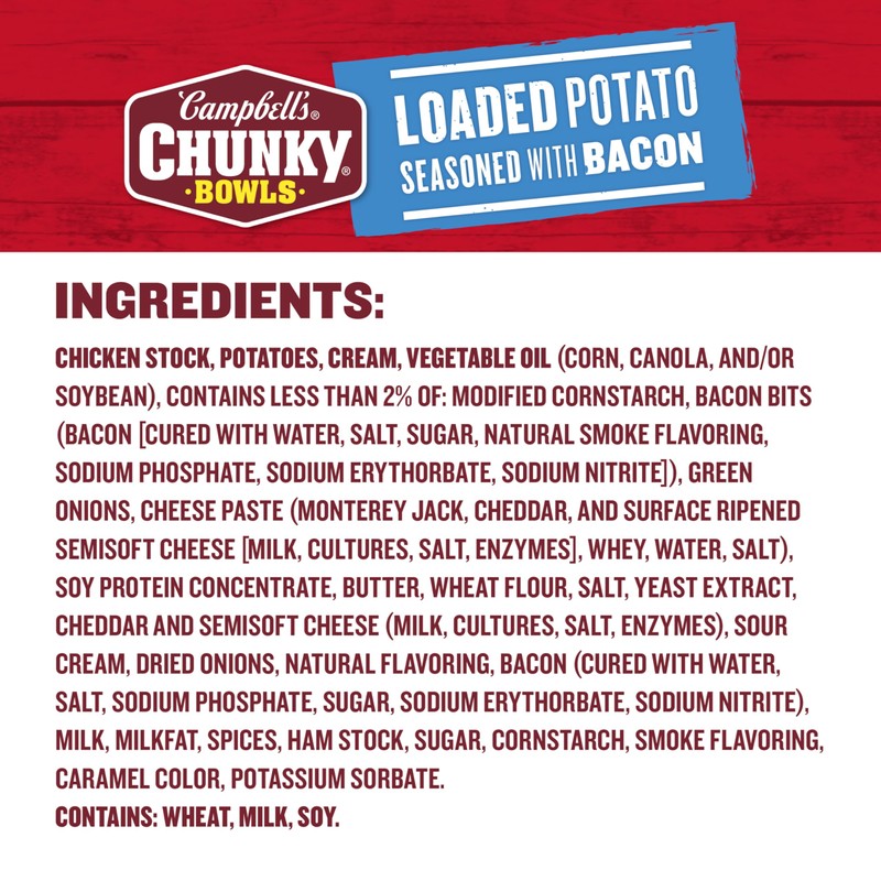 Campbell’s Chunky Soup, Loaded Potato Seasoned with Bacon, 15.25 oz