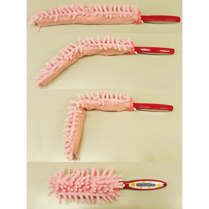 MI Creations Microfiber Mop Made in Japan (Pink, 3-Way)