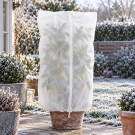 Winter Plant Cover Freeze Protection Bag – Reusable Frost Cloth with Zipper and Drawstring for Fruit Trees, Shrubs, Seedlings and Potted Plants