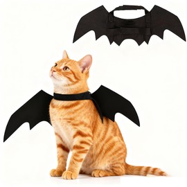CPCOIN Dog Costume Black Pet Bat Wings for Halloween Party Cosplay Cat Costume Cute Dogs Wings Puppy and Cat Dress Up Accessories Black X-Small