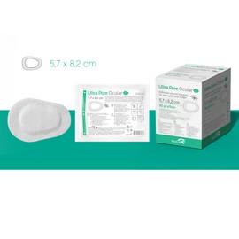Medrull Medrull Steril Ultra Pore Ocular Augenkompressen Selbstklebend 50 Stk 5,7 x 8,2 cm Augenpflaster f??r Kinder und Erwachsene, Wundauflage, ideal nach Augen-Operation