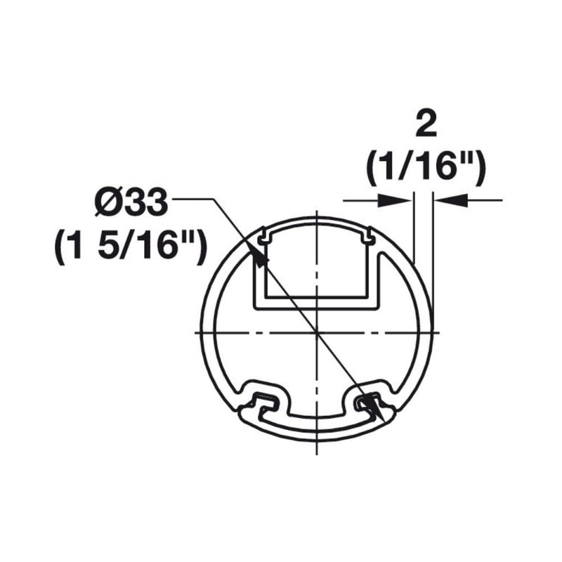 Closet Rod with LED Complete Kit, Polished Chrome (18")