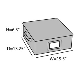 Covermates Keepsakes - Zip-Top Storage Box - Heavy Duty Polyester- Reinforced Handles - Stackable Design - Indoor Storage, Red Heather